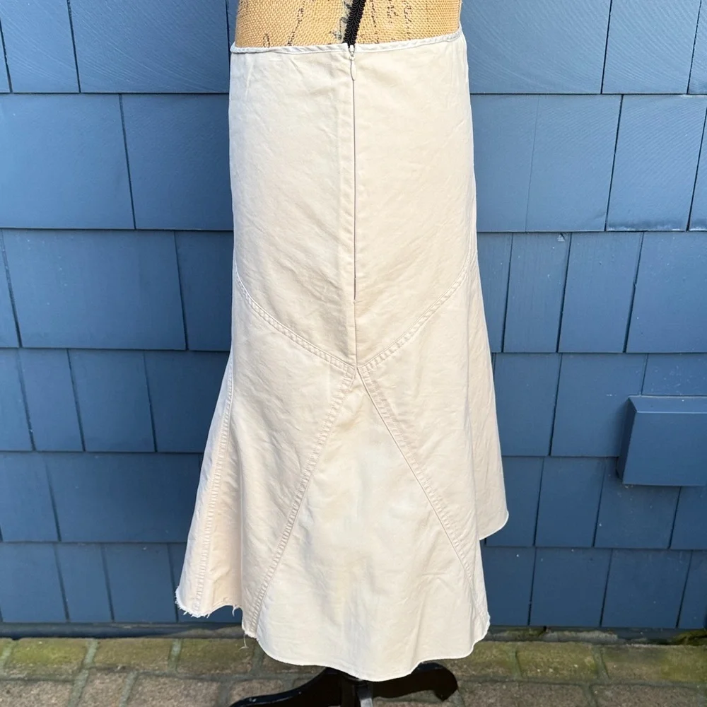 Margaret O'Leary Cream A-Line Midi Skirt